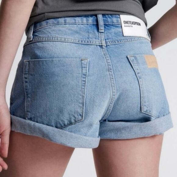 One teaspoon shorts size 22 cute pink and cream striped detail - Picture 11 of 16